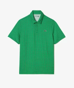 Lacoste Golf>Herren Golf Poloshirt Aus Recyceltem Polyester Grun / Weis Qbi