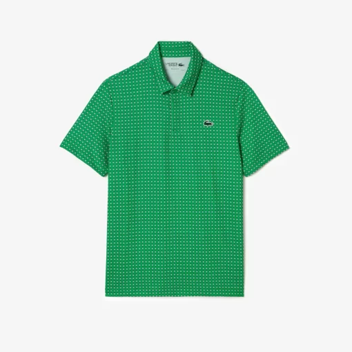 Lacoste Golf>Herren Golf Poloshirt Aus Recyceltem Polyester Grun / Weis Qbi