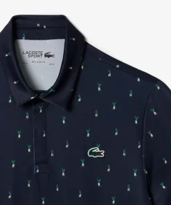 Lacoste Golf>Herren Golf Poloshirt Aus Recyceltem Polyester Navy Blau / Grun Rij