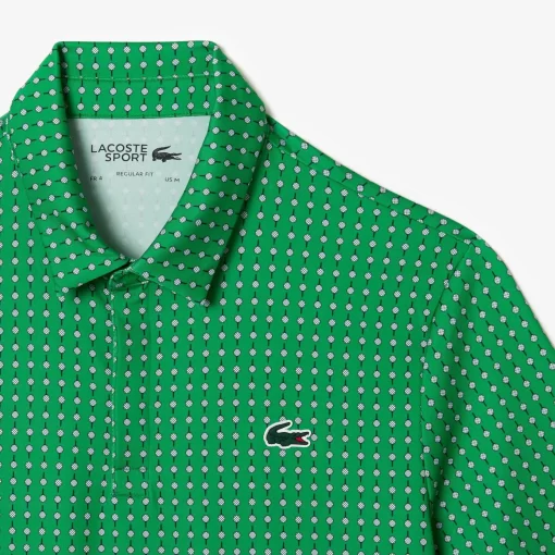 Lacoste Golf>Herren Golf Poloshirt Aus Recyceltem Polyester Grun / Weis Qbi