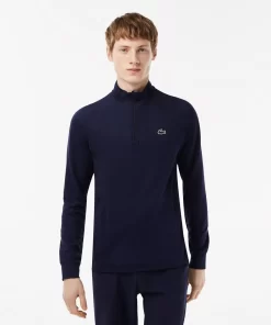 Lacoste Golf>Herren Golf Sweatshirt Mit Rundhals Mit Einsatz Navy Blau 423