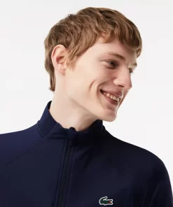 Lacoste Golf>Herren Golf Sweatshirt Mit Rundhals Mit Einsatz Navy Blau 423