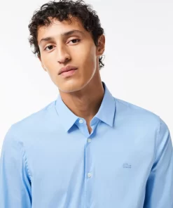 Lacoste Hemden>Herren Hemd Aus Baumwoll-Popeline Mit French-Kragen Pastellblau Hbp