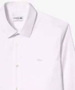 Lacoste Hemden>Herren Hemd Aus Baumwoll-Popeline Mit French-Kragen Weis 001