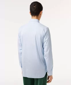 Lacoste Hemden>Herren Hemd Aus Karierter Popeline Mit Stretch Weis / Blau F6Z