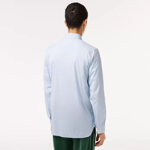 Lacoste Hemden>Herren Hemd Aus Karierter Popeline Mit Stretch Weis / Blau F6Z