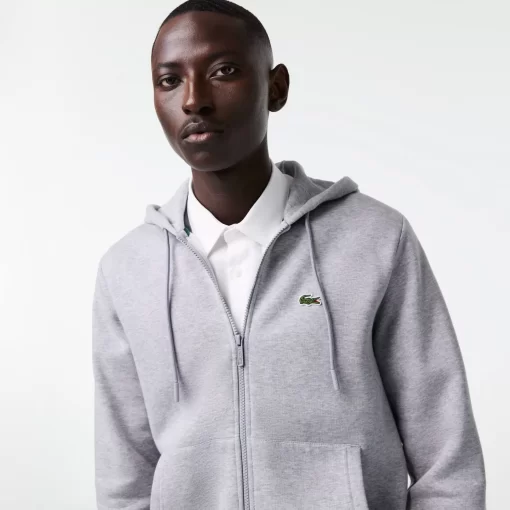 Lacoste Trainingsanzüge>Herren Jogger Kapuzen-Trainingsanzug Heidekraut Grau Cca