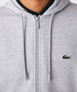 Lacoste Trainingsanzüge>Herren Jogger Kapuzen-Trainingsanzug Heidekraut Grau Cca