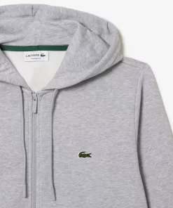 Lacoste Trainingsanzüge>Herren Jogger Kapuzen-Trainingsanzug Heidekraut Grau Cca