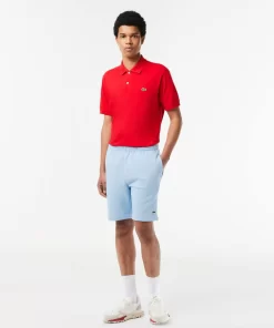 Lacoste Hosen & Shorts>Herren Jogger Shorts Aus Aufgerautem Bio-Baumwoll-Fleece Pastellblau Hbp