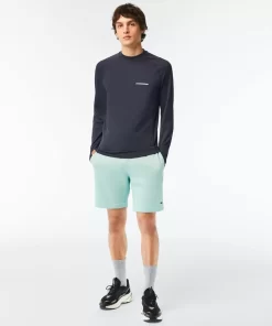 Lacoste Hosen & Shorts>Herren Jogger Shorts Aus Aufgerautem Bio-Baumwoll-Fleece Pastille Minzgrun Lgf