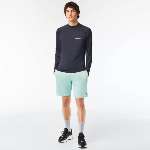 Lacoste Hosen & Shorts>Herren Jogger Shorts Aus Aufgerautem Bio-Baumwoll-Fleece Pastille Minzgrun Lgf