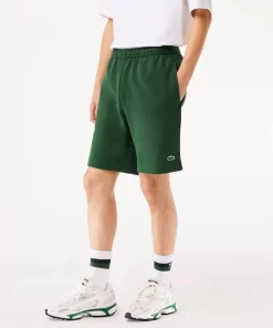 Lacoste Hosen & Shorts>Herren Jogger Shorts Aus Aufgerautem Bio-Baumwoll-Fleece Grun 132