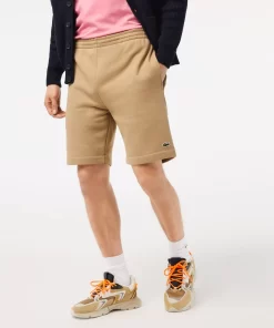 Lacoste Hosen & Shorts>Herren Jogger Shorts Aus Aufgerautem Bio-Baumwoll-Fleece Beige Cb8