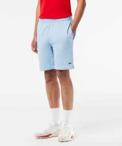 Lacoste Hosen & Shorts>Herren Jogger Shorts Aus Aufgerautem Bio-Baumwoll-Fleece Pastellblau Hbp