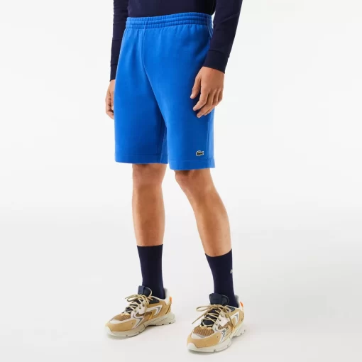 Lacoste Hosen & Shorts>Herren Jogger Shorts Aus Aufgerautem Bio-Baumwoll-Fleece Konigsblau Kxb