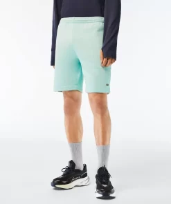 Lacoste Hosen & Shorts>Herren Jogger Shorts Aus Aufgerautem Bio-Baumwoll-Fleece Pastille Minzgrun Lgf