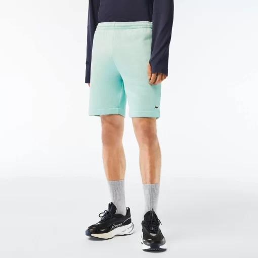 Lacoste Hosen & Shorts>Herren Jogger Shorts Aus Aufgerautem Bio-Baumwoll-Fleece Pastille Minzgrun Lgf