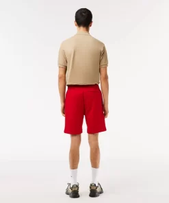 Lacoste Hosen & Shorts>Herren Jogger Shorts Aus Aufgerautem Bio-Baumwoll-Fleece Rot 240