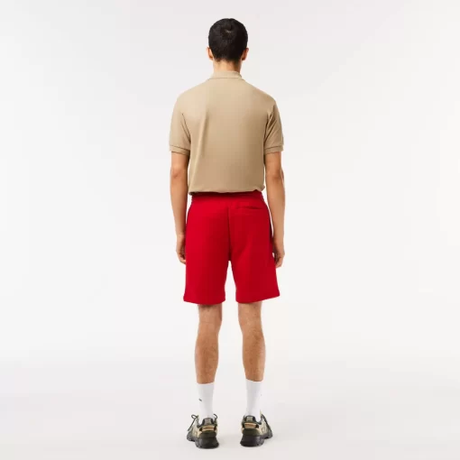 Lacoste Hosen & Shorts>Herren Jogger Shorts Aus Aufgerautem Bio-Baumwoll-Fleece Rot 240