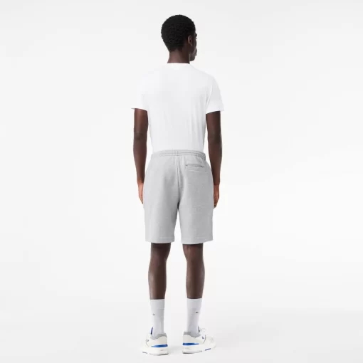 Lacoste Hosen & Shorts>Herren Jogger Shorts Aus Aufgerautem Bio-Baumwoll-Fleece Heidekraut Grau Cca