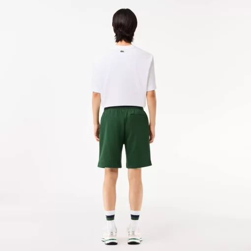 Lacoste Hosen & Shorts>Herren Jogger Shorts Aus Aufgerautem Bio-Baumwoll-Fleece Grun 132