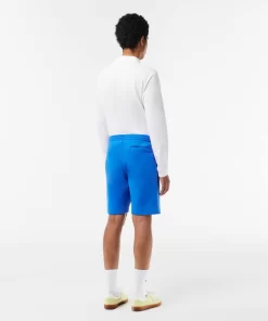 Lacoste Hosen & Shorts>Herren Jogger Shorts Aus Aufgerautem Bio-Baumwoll-Fleece Blau Siy