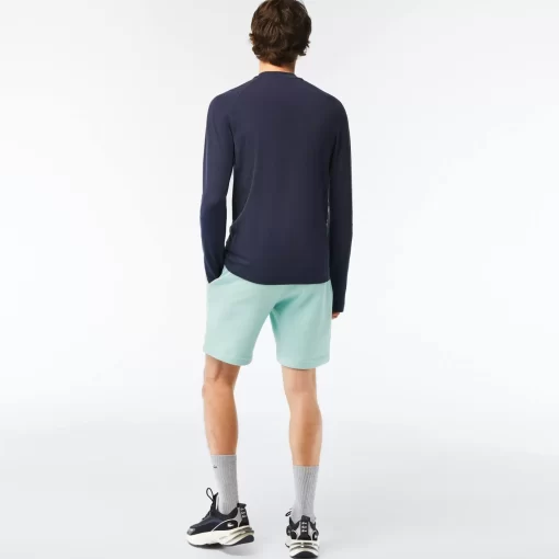 Lacoste Hosen & Shorts>Herren Jogger Shorts Aus Aufgerautem Bio-Baumwoll-Fleece Pastille Minzgrun Lgf