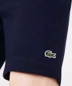 Lacoste Hosen & Shorts>Herren Jogger Shorts Aus Aufgerautem Bio-Baumwoll-Fleece Navy Blau 166