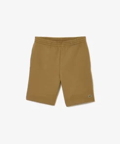 Lacoste Hosen & Shorts>Herren Jogger Shorts Aus Aufgerautem Bio-Baumwoll-Fleece Braun Six