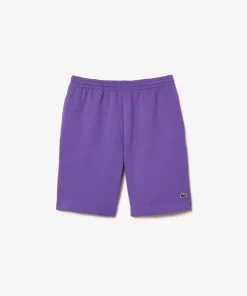 Lacoste Hosen & Shorts>Herren Jogger Shorts Aus Aufgerautem Bio-Baumwoll-Fleece Lila Sgi