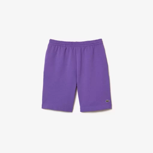 Lacoste Hosen & Shorts>Herren Jogger Shorts Aus Aufgerautem Bio-Baumwoll-Fleece Lila Sgi