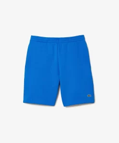 Lacoste Hosen & Shorts>Herren Jogger Shorts Aus Aufgerautem Bio-Baumwoll-Fleece Blau Siy