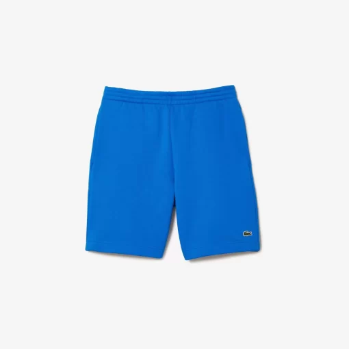 Lacoste Hosen & Shorts>Herren Jogger Shorts Aus Aufgerautem Bio-Baumwoll-Fleece Blau Siy