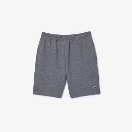 Lacoste Hosen & Shorts>Herren Jogger Shorts Aus Aufgerautem Bio-Baumwoll-Fleece Dunkelgrau E8G