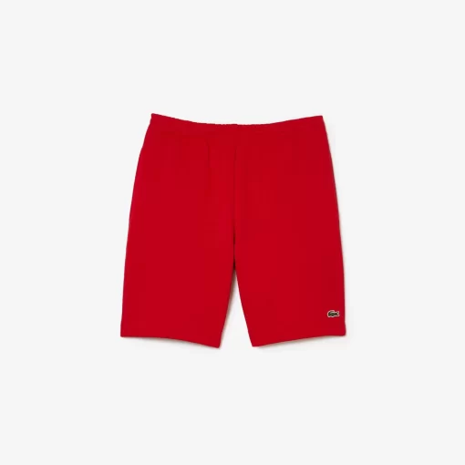 Lacoste Hosen & Shorts>Herren Jogger Shorts Aus Aufgerautem Bio-Baumwoll-Fleece Rot 240