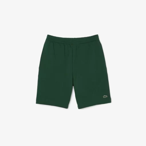 Lacoste Hosen & Shorts>Herren Jogger Shorts Aus Aufgerautem Bio-Baumwoll-Fleece Grun 132