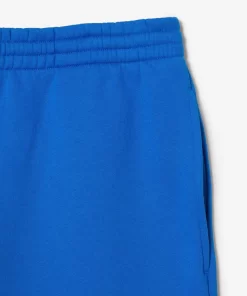 Lacoste Hosen & Shorts>Herren Jogger Shorts Aus Aufgerautem Bio-Baumwoll-Fleece Blau Siy