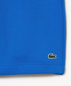 Lacoste Hosen & Shorts>Herren Jogger Shorts Aus Aufgerautem Bio-Baumwoll-Fleece Blau Siy