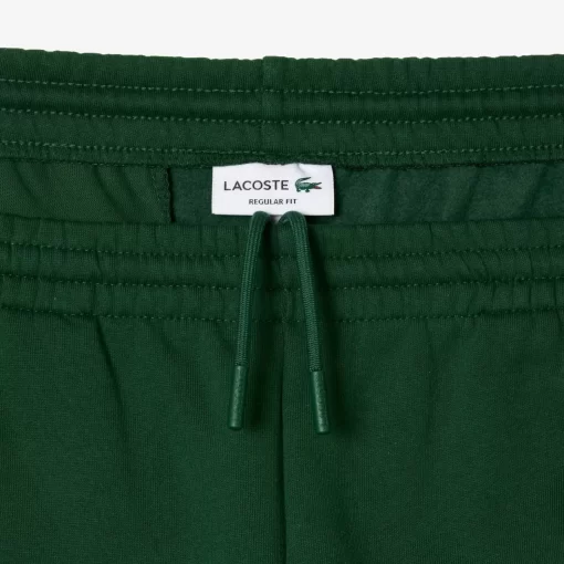 Lacoste Hosen & Shorts>Herren Jogger Shorts Aus Aufgerautem Bio-Baumwoll-Fleece Grun 132