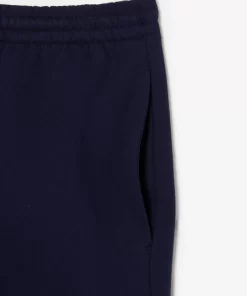 Lacoste Hosen & Shorts>Herren Jogger Shorts Aus Aufgerautem Bio-Baumwoll-Fleece Navy Blau 166