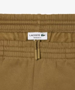 Lacoste Hosen & Shorts>Herren Jogger Shorts Aus Aufgerautem Bio-Baumwoll-Fleece Braun Six