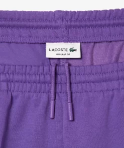 Lacoste Hosen & Shorts>Herren Jogger Shorts Aus Aufgerautem Bio-Baumwoll-Fleece Lila Sgi