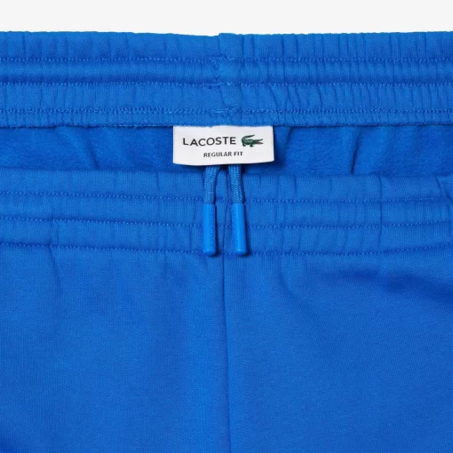 Lacoste Hosen & Shorts>Herren Jogger Shorts Aus Aufgerautem Bio-Baumwoll-Fleece Blau Siy