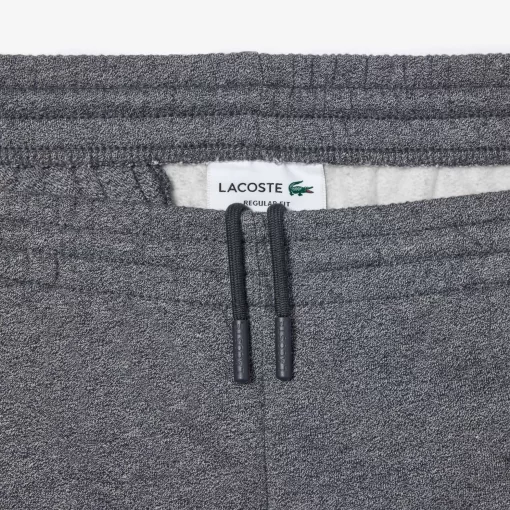 Lacoste Hosen & Shorts>Herren Jogger Shorts Aus Aufgerautem Bio-Baumwoll-Fleece Dunkelgrau E8G