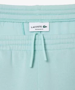 Lacoste Hosen & Shorts>Herren Jogger Shorts Aus Aufgerautem Bio-Baumwoll-Fleece Pastille Minzgrun Lgf