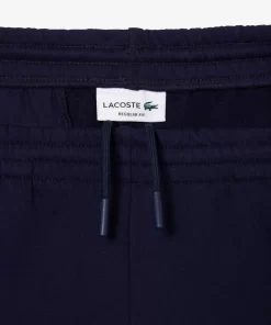 Lacoste Hosen & Shorts>Herren Jogger Shorts Aus Aufgerautem Bio-Baumwoll-Fleece Navy Blau 166