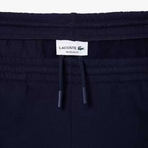 Lacoste Hosen & Shorts>Herren Jogger Shorts Aus Aufgerautem Bio-Baumwoll-Fleece Navy Blau 166