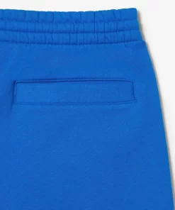 Lacoste Hosen & Shorts>Herren Jogger Shorts Aus Aufgerautem Bio-Baumwoll-Fleece Blau Siy