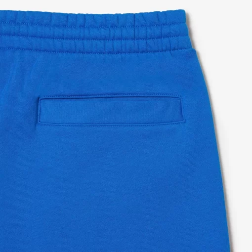 Lacoste Hosen & Shorts>Herren Jogger Shorts Aus Aufgerautem Bio-Baumwoll-Fleece Blau Siy